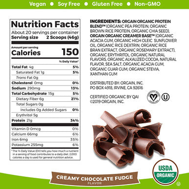 Orgain Bundle Original Superfoods Powder and Chocolate Protein Powder Made without Gluten NonGMO