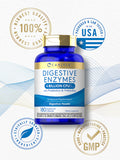 Carlyle Digestive Enzymes | With Probiotics & Prebiotics | 180 Capsules | Vegetarian, Non-Gmo And Gluten Free Supplement