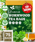 FreshDrinkUS, Premium 120 Mulberry Leaf Tea Bags, 100% Natural & Pure from Mulberry Leaves. Loose Leaf Herbal Tea. Made with Natural Material Tea Bags. No Sugar, No Caffeine, No Gluten, Vegan.