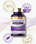 Carlyle Probiotics 25 Billion CFU | with Prebiotics | 100 Capsules | Vegetarian, Non-GMO, & Gluten Free Supplement | for Men & Women