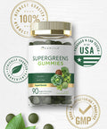 Carlyle Super Greens Gummies | 90 Count | Vegan, Non-GMO and Gluten Free Supplement