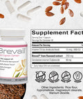 Barlean's Brevail Plant Lignan Extract Capsules Proactive Breast Health Supplement With 50 Mg Sdg Lignans From Flax Seed Hulls For Healthy Estrogen Balance and Pms Mood Support Pills 30 Count