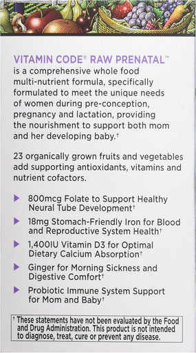Garden of Life Vitamin Code Raw Prenatal 90VC