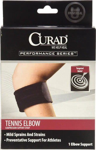 Curad Universal Tennis Elbow Compression Support Strap Deluxe