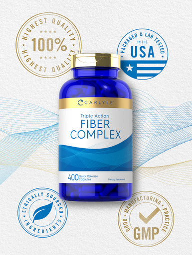 Carlyle Fiber Complex | 400 Capsules | Non-Gmo Supplement | Triple Action Fiber
