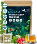 FreshDrinkUS, Premium 75 Mulberry Leaf Tea Bags, 100% Natural & Pure from Mulberry Leaves. Loose Leaf Herbal Tea. Made with Natural Material Tea Bags. No Sugar, No Caffeine, No Gluten, Vegan.