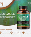 Newgate Labs Marine Collagen 350Mg With Hyaluronic Acid, Vitamin C & Vitamin E - Advanced Nutritional Supplement - 90 High Strength Capsules - Health Wellness Support - Gmo Free - Halal