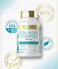 Carlyle Collagen with Hyaluronic Acid 500mg | 90 Capsule Pills | Hydrolyzed Collagen Supplement | Non-GMO, Gluten Free
