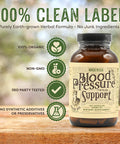 Medicine Man Plant Co . Blood Pressure Support 120 Capsules - Natural Herbal Pills With Hawthorn, Rosella Hibiscus, And Ginger - Organic And Herbal Supplement