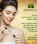 Herbalicious Liquid Chlorophyll Drops - Organic Sodium Copper Chlorophyllin Extract - Cleanse Support Immunity & Energy Boost Natural Deodorant & Detox Vegan Non-GMO Dietary Mint Flavor Green Tincture 2 fl Oz