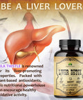 HERBALICIOUS Liver Detox Capsules Milk Thistle - All-Natural Cleansing Formula Supports Health And Liver Function, Immune System Boost And Skin Health - Silymarin Nutritional Supplement - 100 Caps