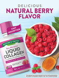 Nature's Truth Liquid Collagen 16 oz Non-GMO, Gluten Supplement Natural Berry Flavor Collagen Peptide Formula for Women and Men, Off-White (469467)