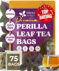 FreshDrinkUS, Premium 75 Mulberry Leaf Tea Bags, 100% Natural & Pure from Mulberry Leaves. Loose Leaf Herbal Tea. Made with Natural Material Tea Bags. No Sugar, No Caffeine, No Gluten, Vegan.
