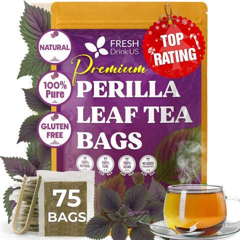 FreshDrinkUS, Premium 120 Mulberry Leaf Tea Bags, 100% Natural & Pure from Mulberry Leaves. Loose Leaf Herbal Tea. Made with Natural Material Tea Bags. No Sugar, No Caffeine, No Gluten, Vegan.