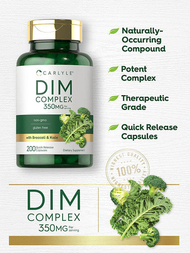 Carlyle Dim Supplement | 350Mg | 200 Count | Vegetarian, Non-Gmo & Gluten Free Complex