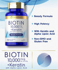 Carlyle Biotin 10000Mcg | 150 Capsules | Beauty Formula With Keratin | Non-Gmo, Gluten Free Supplement
