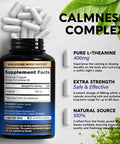 NUTRAHARMONY L Theanine Supplement - Promotes Relaxation, Sleep & Calm Support - L Theanine 400 Mg Extra Strength - Made In Usa - Focus Supplements - For Men & Women - Non-Gmo & Gluten-Free - 120 Vegan Capsules