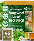 FreshDrinkUS, Premium 50 Mulberry Leaf Tea Bags, 100% Natural & Pure from Mulberry Leaves. Herbal Tea. Made with Natural Material Tea Bags. No Sugar, No Caffeine, No Gluten, Vegan.