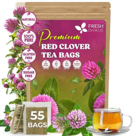 FreshDrinkUS, Premium 75 Mulberry Leaf Tea Bags, 100% Natural & Pure from Mulberry Leaves. Loose Leaf Herbal Tea. Made with Natural Material Tea Bags. No Sugar, No Caffeine, No Gluten, Vegan.