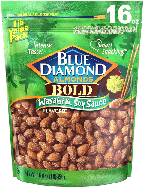 Blue Diamond Almonds Honey Roasted Snack Almonds, Party Salty Snack, Plant-Based Protein and Fiber, After School Snacks, Events, Holidays and Lunch, 16Oz, 1 Pound (Pack of 1)