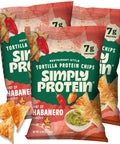 Simply Protein Tortilla Chips Restaurant Style Protein Chips Sea Salt (3Pack) 7g Protein 140 Calories Gluten Vegan Plant Based Protein Snacks Healthy Snacks 3 Bags 4.58oz (130g)