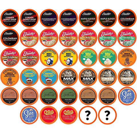 Two Rivers Coffee Flavored Coffee Pods Compatible with Keurig K Cup Brewers, Assorted Variety Pack Flavored Coffee, 40 Count
