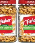 Fisher Snack Premium Whole Cashews, 24 Ounces, Roasted with Sea Salt, No Artificial Colors or Flavors, 100% Recyclable | Roasted With Sea Salt, No Artificial Colors Or Flavors, 100% Recyclable Packaging