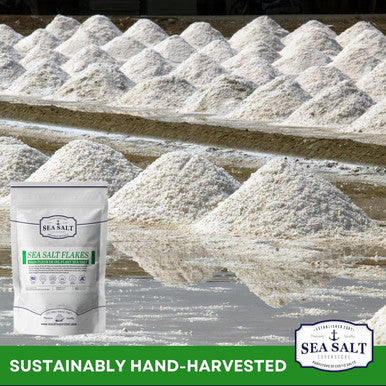 Sea Salt Superstore Flaky Sea Salt Hand Harvested Sea Salt Flakes Baja Fleur de Sel Flake Salt Gourmet Finishing Flaky Salt for Baking and Cooking 7 oz Bag