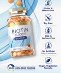Carlyle Biotin 10000Mcg Gummies | 150 Count | Peach Flavor Supplement | Vegan, Non-Gmo, Gluten Free
