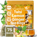 FreshDrinkUS, Premium 75 Mulberry Leaf Tea Bags, 100% Natural & Pure from Mulberry Leaves. Loose Leaf Herbal Tea. Made with Natural Material Tea Bags. No Sugar, No Caffeine, No Gluten, Vegan.