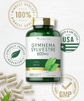 Carlyle Gymnema Sylvestre Capsules | 600mg | 200 Count | Non-GMO and Gluten Supplement