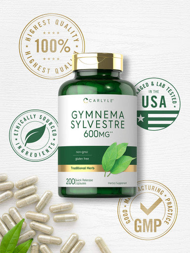 Carlyle Gymnema Sylvestre Capsules 200 Count Non-Gmo And Gluten Free