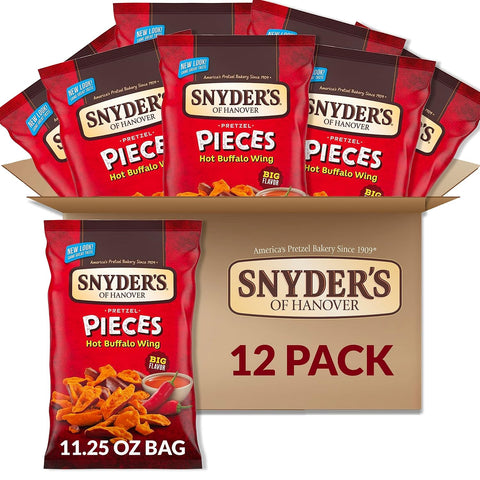 Snyder's of Hanover Pretzel Pieces, Honey Mustard and Onion, 11.25 Oz (Pack of 12)