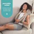 Homedics Neck Massager, Heated Shiatsu Neck, Shoulder And Back Massager With 3 Speeds, Changes Of Direction, And Convenient Straps - Portable Relief For Neck, Shoulders, Back, & Legs