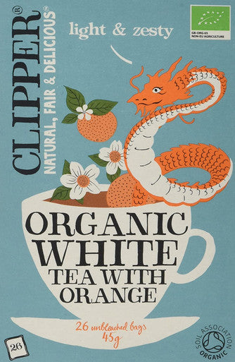 Clipper Organic White Tea Orange 26 Tea Bags