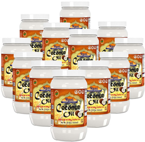 Rani Organic Extra Virgin Coconut Oil, Unrefined 15 fl oz (444ml) Cold Pressed, NON-GMO | Gluten Free | Kosher | Vegan | 100% Natural | Packed in USA | USDA Certified Organic