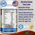 YUMMYVITE Digestive Enzymes - 18 Plant-Based Enzymes - Helps Digestion Of Difficult-To-Digest Foods Including Lactose, Gluten, Beans, Broccoli, Meat, Fat & Sugar - Stops Bloating, Gas & Reflux - 60 Capsules