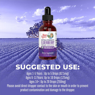 Maryruth Organics Elderberry Syrup Extra Strength USDA Organic Elderberry Sugar Adults & Kids Immune Support Supplement for Ages 1+ Clean Label Project Verified Vegan Gluten 2 Fl Oz