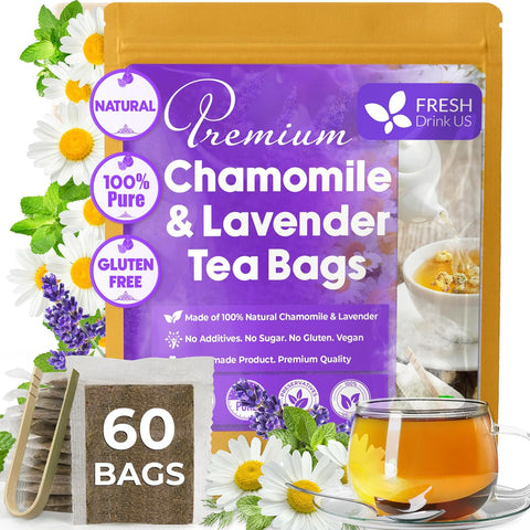 FreshDrinkUS, Premium 120 Mulberry Leaf Tea Bags, 100% Natural & Pure from Mulberry Leaves. Loose Leaf Herbal Tea. Made with Natural Material Tea Bags. No Sugar, No Caffeine, No Gluten, Vegan.