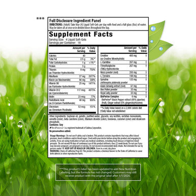 Irwin Naturals Triple Boost Caffeine Free Energy 75 Liquid Softgels