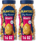 PLANTERS Salted Peanuts, Dry Roasted Peanuts, Party Snacks, Plant Based Protein, Snacks For Adults, 16oz (1 Jar)