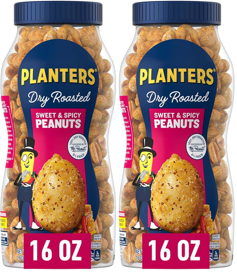 PLANTERS Lightly Salted Peanuts, Plant Based Protein Snacks, 16 Oz (1 Ct)