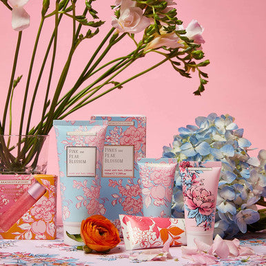 Heathcote & Ivory Florals Pinks and Pear Blossom Everyday Hand Cream with Vitamin E and Shea Butter, 100 ml