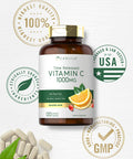 Carlyle Vitamin C 1000Mg | Timed Release | 120 Vegetarian Caplets | With Rose Hips | Non-Gmo & Gluten Free Supplement