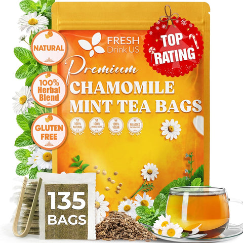 FreshDrinkUS, Premium 120 Mulberry Leaf Tea Bags, 100% Natural & Pure from Mulberry Leaves. Loose Leaf Herbal Tea. Made with Natural Material Tea Bags. No Sugar, No Caffeine, No Gluten, Vegan.