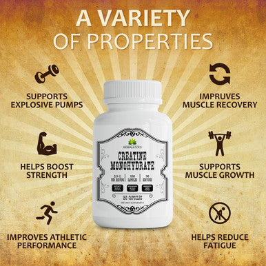 HERBALICIOUS Creatine Nutritional Supplements Creatine Monohydrate Pills 2.5G Creatine Pills Monohydrate For Muscle Size, Strength, And Power Non-Gmo Formula 150 Capsules