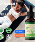 Liquid Chlorophyll Drops for Water 120 Serving, All-Natural Concentrate, Mint Flavored 60mg