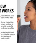 Force Factor Zinc 50mg Zinc Supplements with Zinc Oxide Powder Zinc Gluconate and Zinc Citrate for Immune Support and Immune Health High-Potency Vegan Gelatin Non-GMO 240 Tablets
