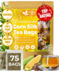 FreshDrinkUS, Premium 75 Mulberry Leaf Tea Bags, 100% Natural & Pure from Mulberry Leaves. Loose Leaf Herbal Tea. Made with Natural Material Tea Bags. No Sugar, No Caffeine, No Gluten, Vegan.
