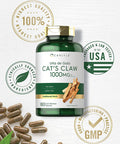 Carlyle Cat's Claw Capsules 1000mg | 180 Count | Uncaria Tomentosa | Non-GMO, Gluten Free Supplement | by Carlyle